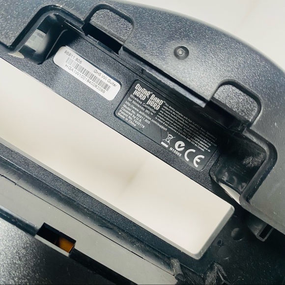 Wii Guitar Hero Wireless Controller Red White Starburst With Lego Rock Band Game - Picture 7 of 12